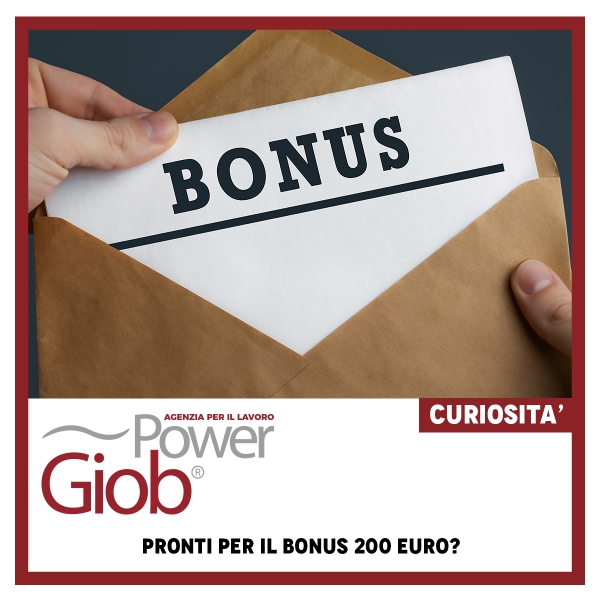 PRONTI PER IL BONUS 200 EURO?