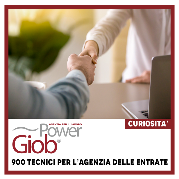 900 TECNICI PER L'AGENZIA DELLE ENTRATE