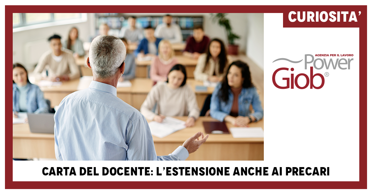 CARTA DEL DOCENTE: L’ESTENSIONE ANCHE AI PRECARI