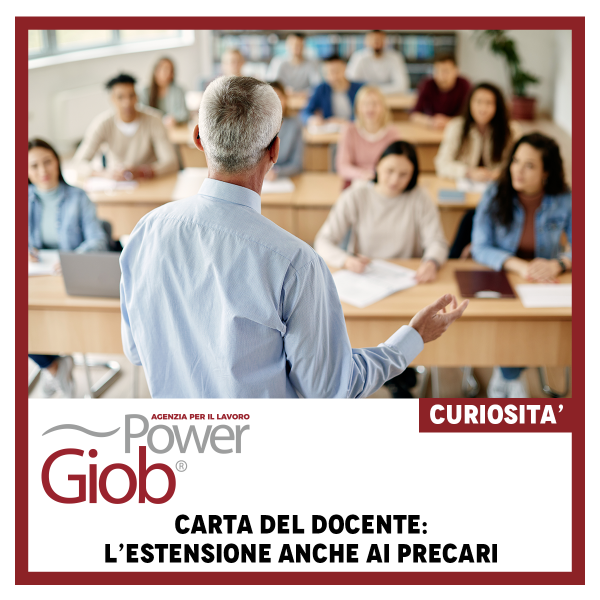 CARTA DEL DOCENTE: L’ESTENSIONE ANCHE AI PRECARI