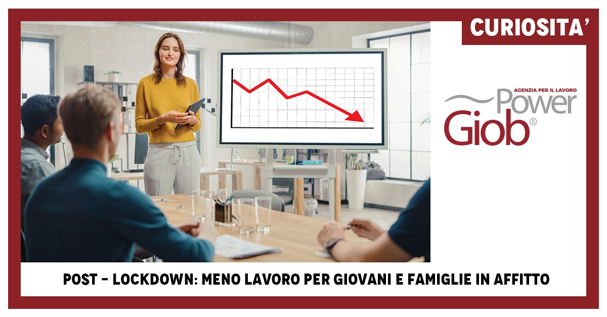 POST - LOCKDOWN: MENO LAVORO PER GIOVANI E FAMIGLIE IN AFFITTO
