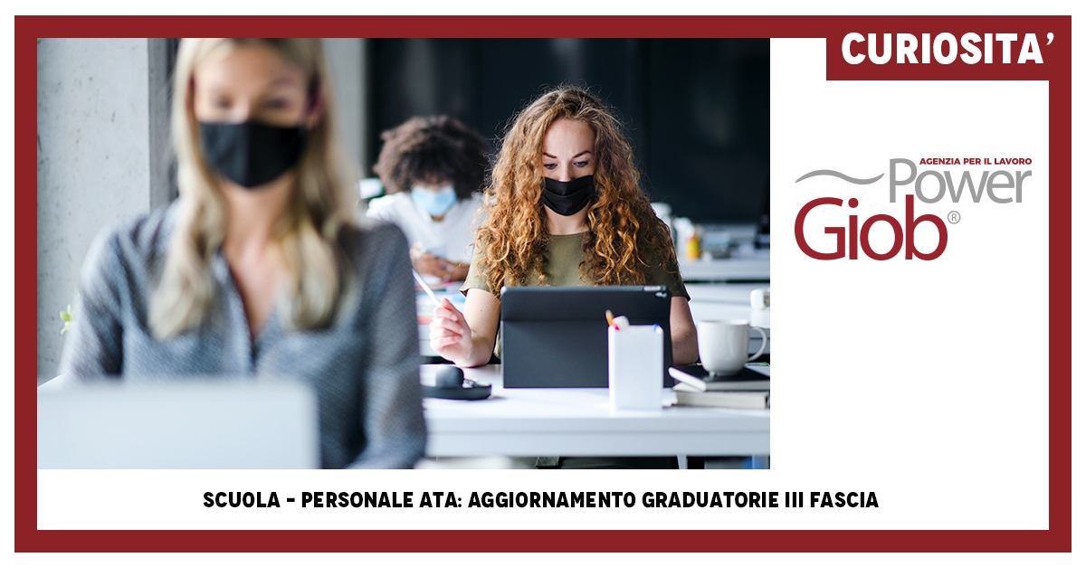 SCUOLA â€“ PERSONALE ATA: AGGIORNAMENTO GRADUATORIE III FASCIA