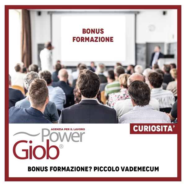 BONUS FORMAZIONE? PICCOLO VADEMECUM